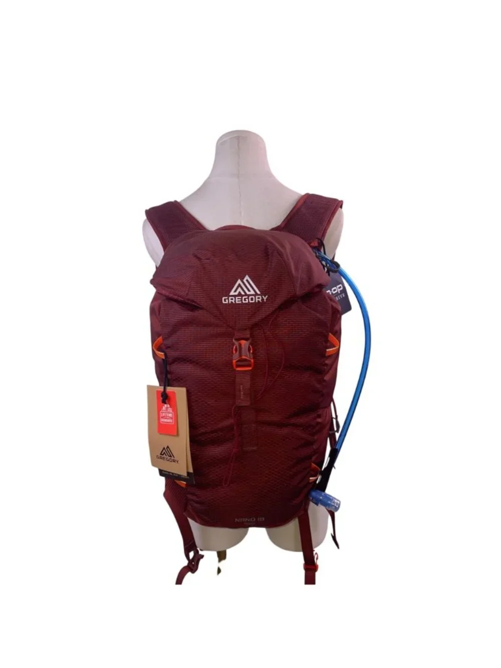 Gregory Unisex Red Nylon With Reservoir Nano 18 H2O Hydration Backpack 3L